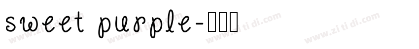 sweet purple字体转换